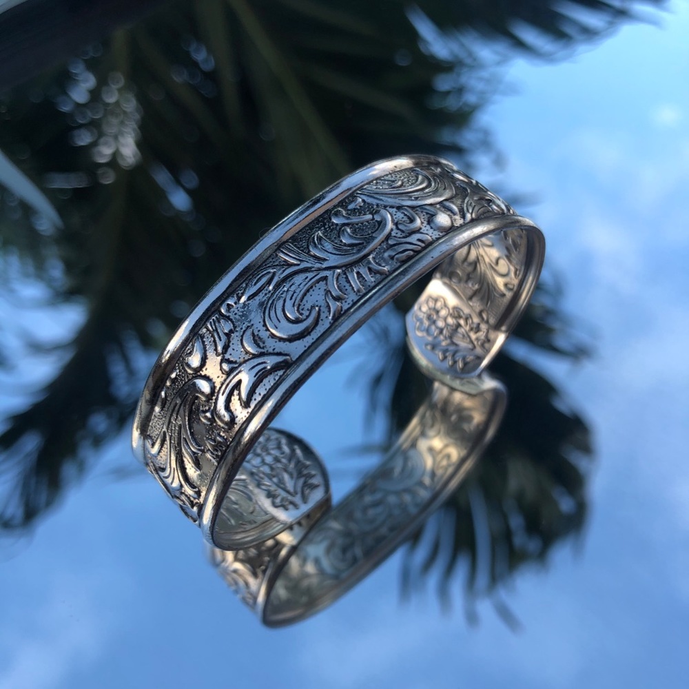 Floral Silver Bracelet